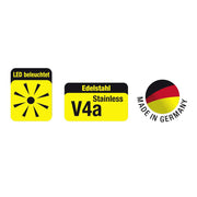 Heidemann 70534, buton sonerie Ruegen, oval, 24V / 1A, 70mm x 4mm