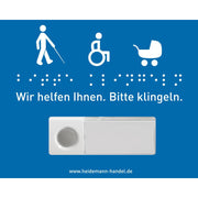 Heidemann 70890, accesoriu placa albastra pentru interfon, 120 x 50 x 3mm