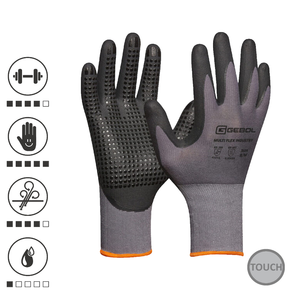 Cumpara acum Set 12 perechi de manusi de protectie Multi Flex Industry, din nylon de la Mesterul Minune
