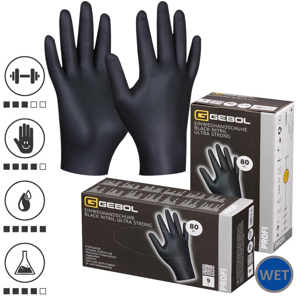 Cumpara acum Set 80 de manusi de protectie Black Nitril Ultra Strong, din nitril de la Mesterul Minune