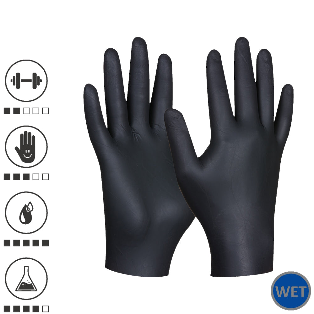 Cumpara acum Set 100 de manusi de protectie Black Nitril Eco, din nitril de la Mesterul Minune