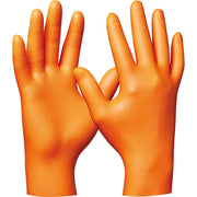 Cumpara acum Set 50 de manusi de protectie Orange Nitril Ultra Grip, din nitril, uz de la Mesterul Minune