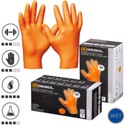 Cumpara acum Set 50 de manusi de protectie Orange Nitril Ultra Grip, din nitril, uz de la Mesterul Minune