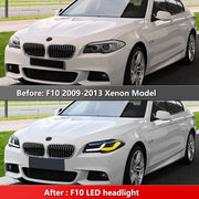 Faruri LED BMW Seria 5 F10 F11 PRE-LCI HALOGEN Stil G30 Laser Upgrade