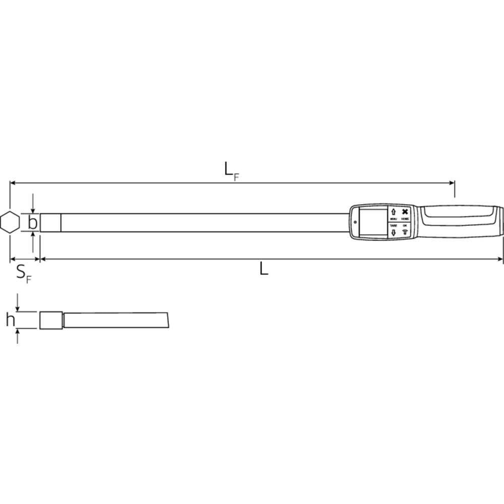 Cheie dinamometrica digitala Stahlwille Manoskop 714/40, 40-400 Nm, 14x18 mm