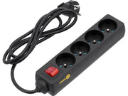 PRELUNGITOR CU ÎNTRERUPĂTOR, 4 PRIZE CU ÎMPĂMÂNTARE, 1.5M VOREL 72630