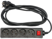 PRELUNGITOR CU ÎNTRERUPĂTOR, 4 PRIZE CU ÎMPĂMÂNTARE, 3M VOREL 72631