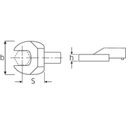 Cap deschis cheie dinamometrica, Stahlwille 731/100 SW 50, prindere 22x28 mm, deschidere 50 mm