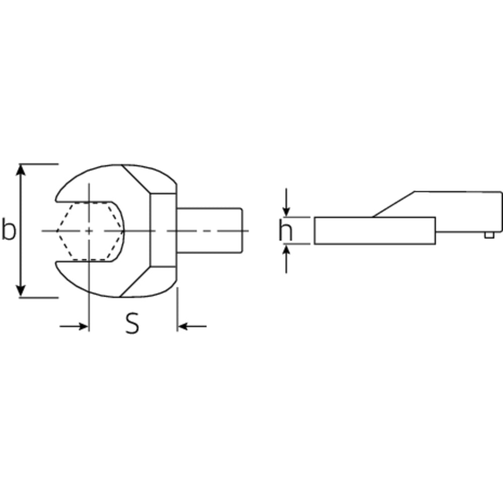 Cap deschis cheie dinamometrica, Stahlwille 731/100 SW 55, prindere 22x28 mm, deschidere 55 mm