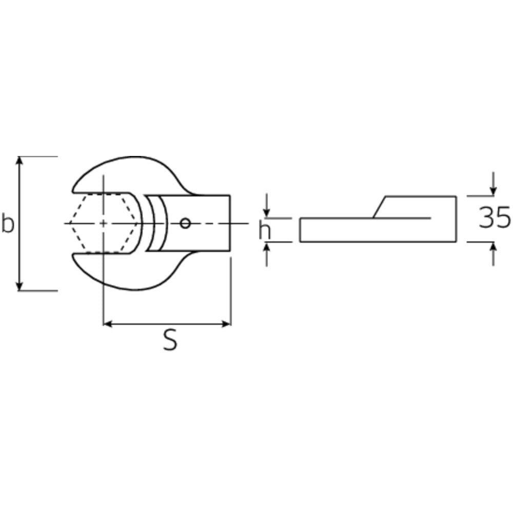 Cap deschis cheie dinamometrica, Stahlwille 731/80 34, prindere 24,5x28 mm, deschidere 34 mm