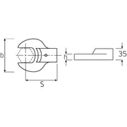 Cap deschis cheie dinamometrica, Stahlwille 731/80 24, prindere 24,5x28 mm, deschidere 24 mm