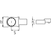 Cap inelar cheie dinamometrica, Stahlwille 732/10 13, prindere 9x12 mm, 13 mm