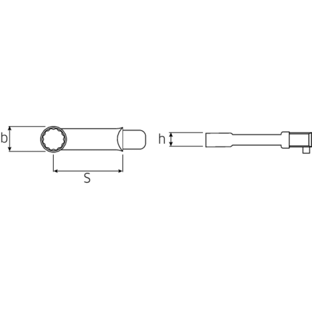 Cap inelar cheie dinamometrica, Stahlwille 732G/10 13 prindere 9x12 mm, deschiderea cheii 13 mm