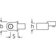 Cap fix cheie dinamometrica, Stahlwille 736/10, prindere 9x12 mm, prindere biti 5/16