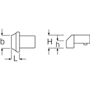 Adaptor capat cheie dinamometrica Stahlwille 737/40, prindere 14x18 mm, suprafata 11 x 25 mm