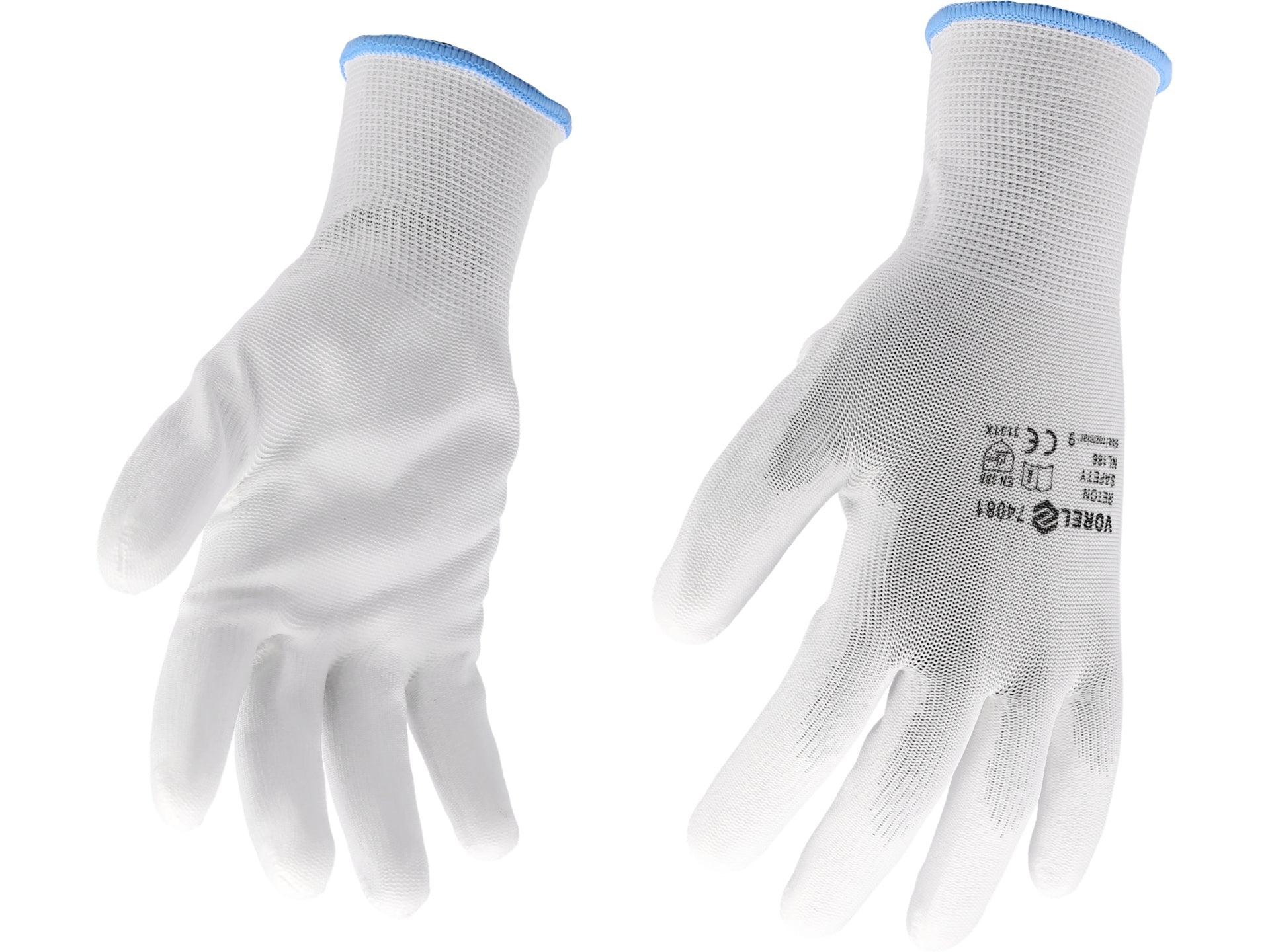 MĂNUȘI LUCRU ALBE MĂRIMEA 9 VOREL 74081