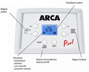 Centrala termica pe gaz conventionala Arca Pixel 29 F, 29 kW, kit