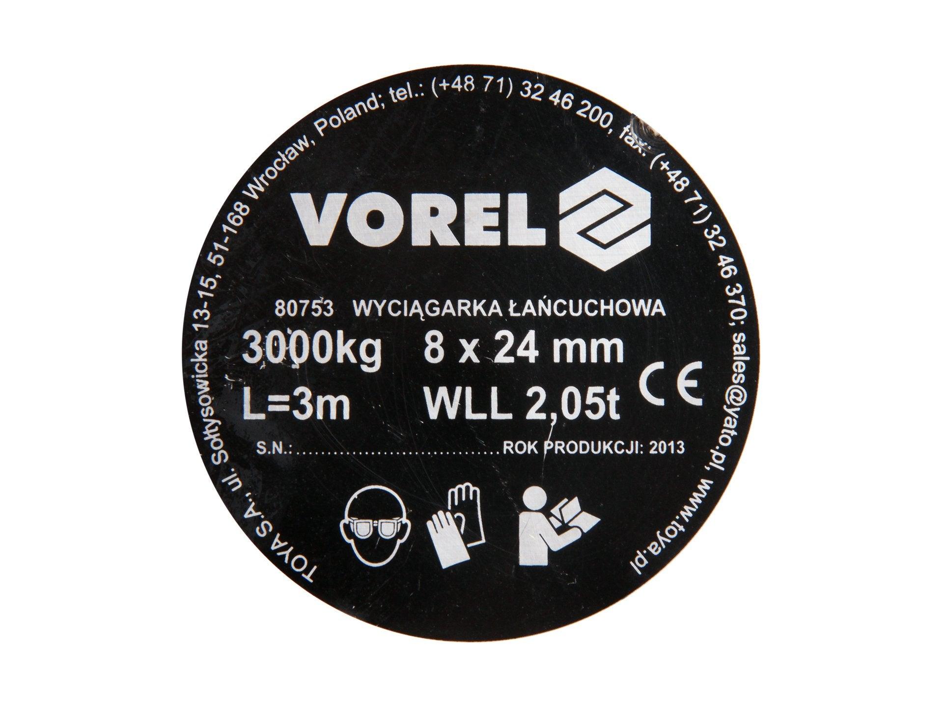SCRIPETE 3000KG VOREL 80753