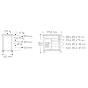 Cumpara acum Banc de lucru mobil WB 621, 7 sertare cu glisare completa de la Mesterul Minune