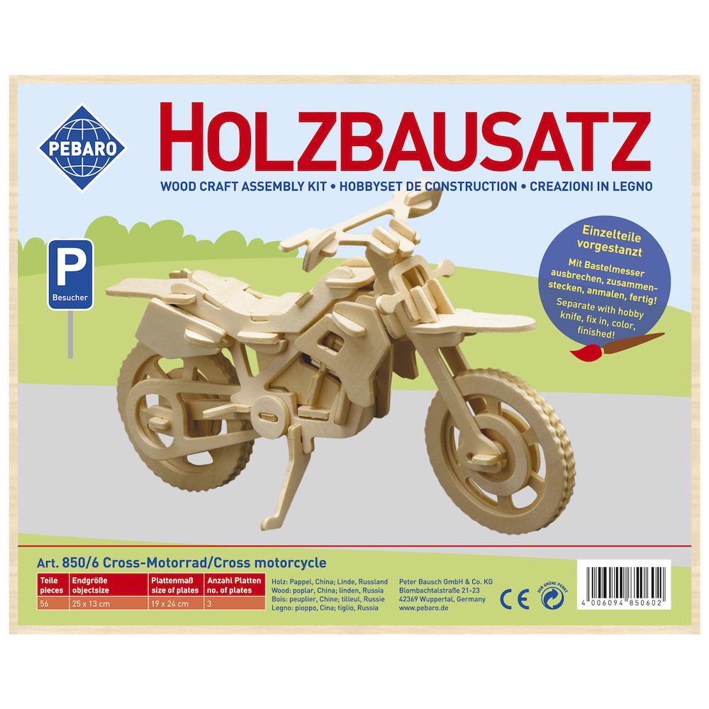 Cumpara acum Kit constructie din lemn, motocicleta Off-Road, 56 piese, Pebaro 850/6 de la Mesterul Minune