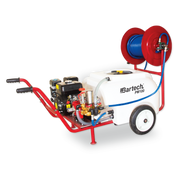 Atomizor 100l cu motor termic 6.5 c.p, tambur și furtun de presiune 25m, 8mm, 75 bar