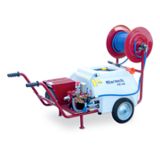 Atomizor 100l cu motor electric monofazat 1,5 kw, tambur și furtun de presiune 25m, 8mm, 75 bar
