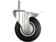 ROATĂ PIVOTANTĂ CU FILET ȘI FRÂNĂ 125/37.5MM VOREL 87333