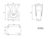 ROATĂ FIXĂ, POLIPROPILENĂ, 50MM VOREL 87392
