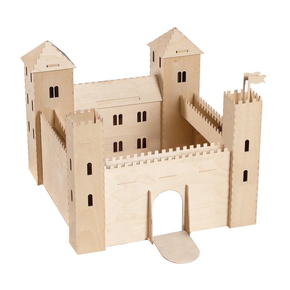 Cumpara acum Kit constructie, castel de lemn, 61 piese, Pebaro 887 de la Mesterul Minune