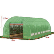 Solar de grădină 8x4x2.5m, polietilenă 240 g/m2, rezistentă la UV, țeavă 32 * 1.2mm