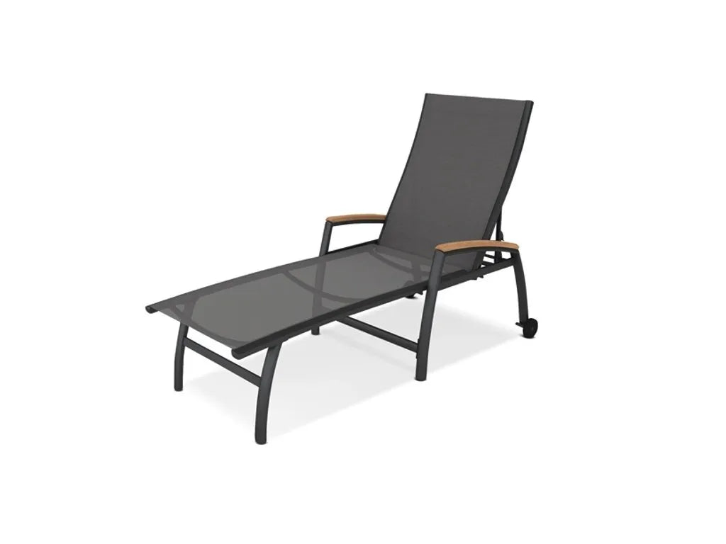 Sezlong din aluminiu pentru gradina si piscina