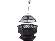 GRĂTAR + VATRĂ GRĂDINĂ, 70X60CM LUND 99703