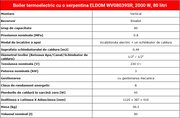 Boiler termoelectric cu o serpentina ELDOM WV08039SR, 2000 W, 80