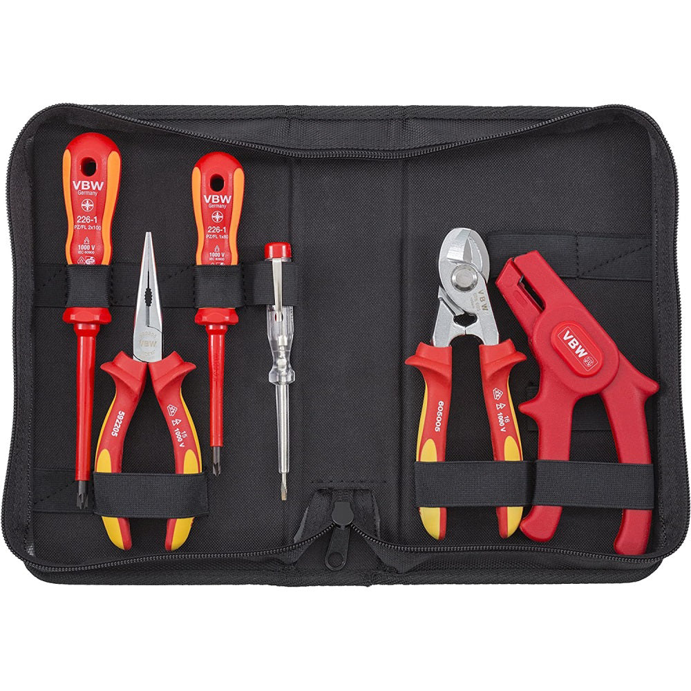 Cumpara acum Set de 3 clesti VDE + tester de tensiune + 2 surubelnite, VBW 860115 de la Mesterul Minune