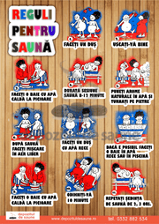 Afis reguli sauna model 2