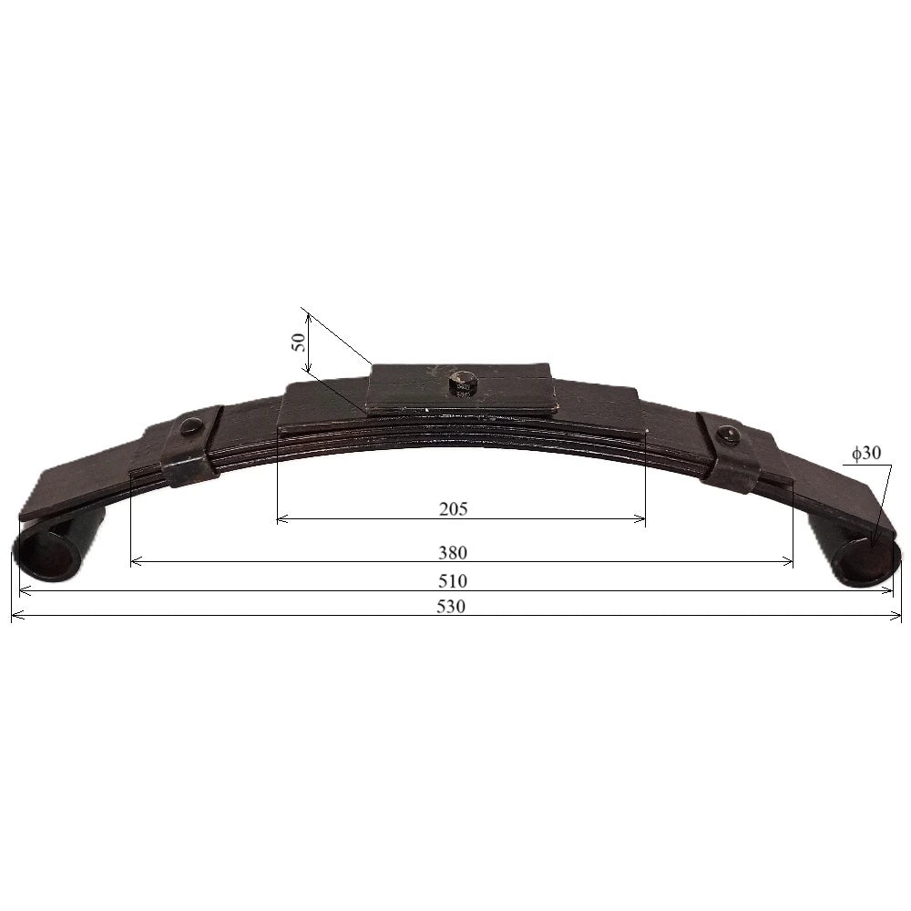 Arc lamelar suspensie spate pentru triciclu electric Guliver