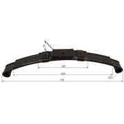 Arc lamelar suspensie spate pentru triciclu electric Nautilus