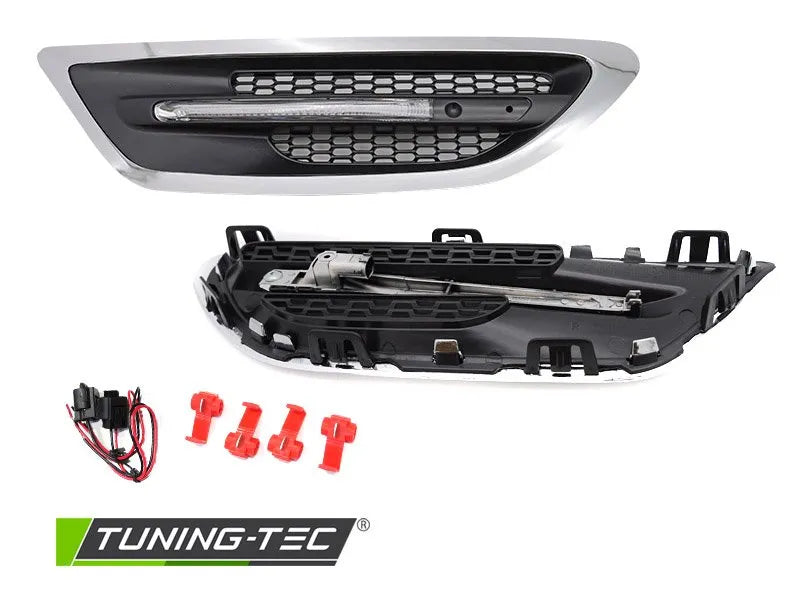 Aripi SPORT cu Orificii ventilate CHROME pentru BMW F10 F11 10-16 - BPBM08