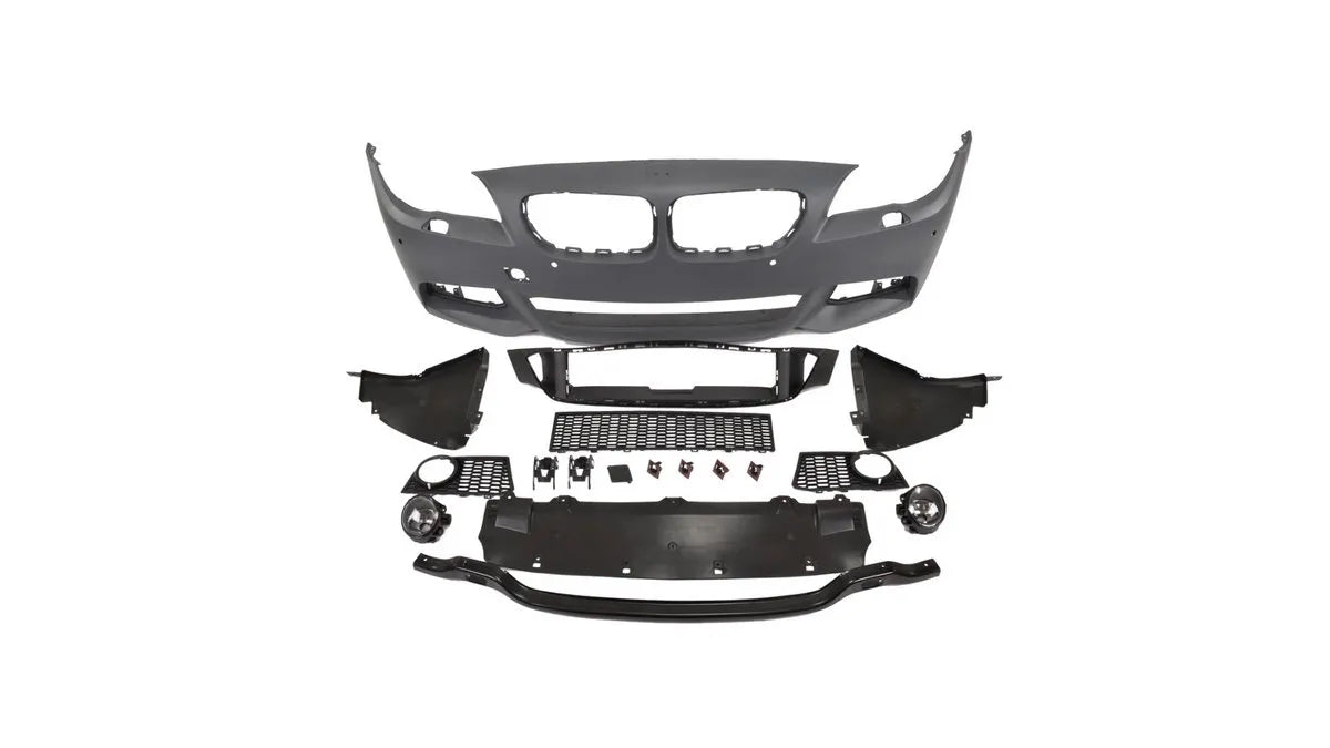 Bara fata BMW Seria 5 F10 F11 cu PDC si locas proiectoare ceata - AM-BUMBM0224