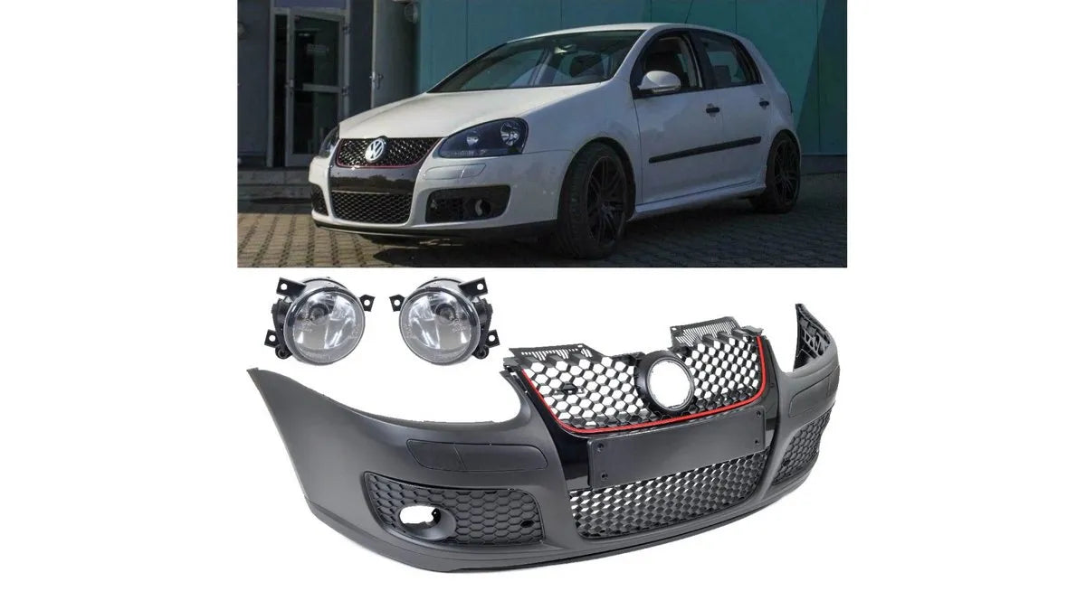 Bara fata Volkswagen Golf V cu grila si proiectoare ceata - AM-BUMWW9001