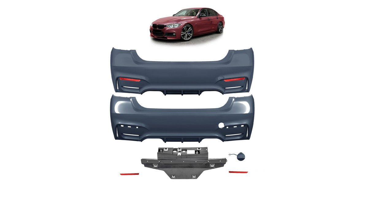 Bara spate BMW Seria 3 F30 cu difuzor integrat - AM-BUMBM0309