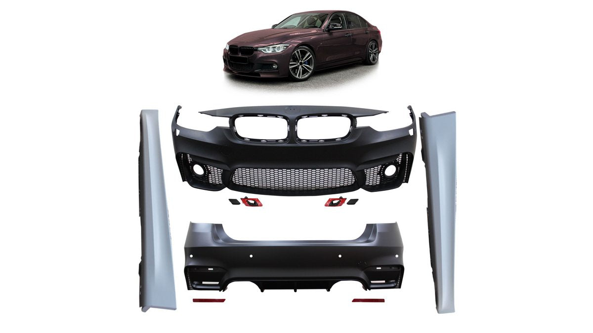 Body kit exterior BMW Seria 3 F30 tuning sport, pachet complet bara fata/spate si praguri - AM-BDKBM0168