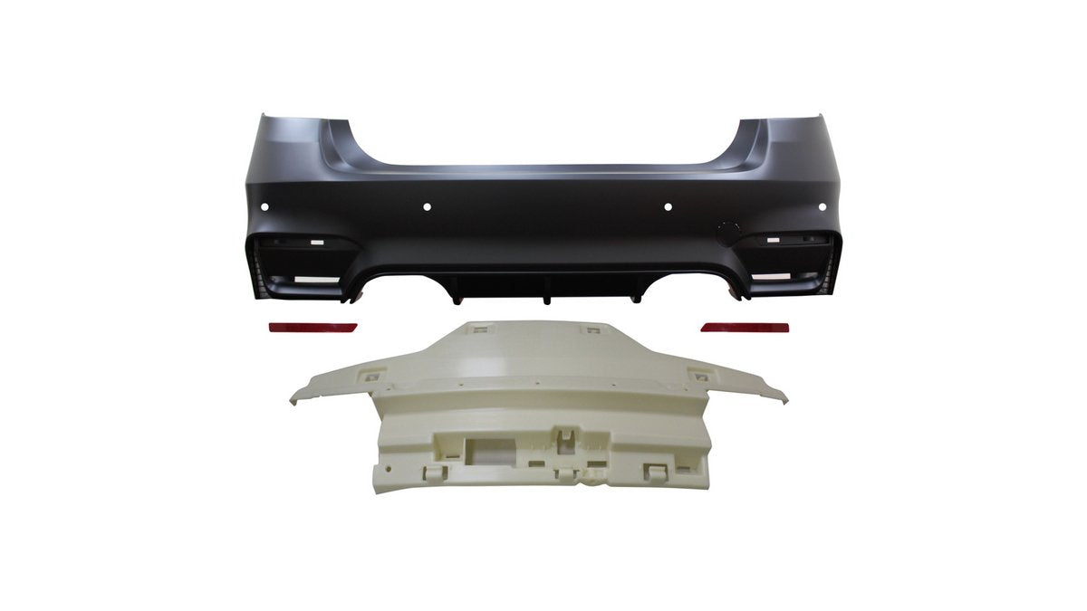 Bodykit exterior BMW Seria 3 F30, pachet tuning sport bara fata/spate, praguri laterale compatibil 2 - AM-BDKBM0167