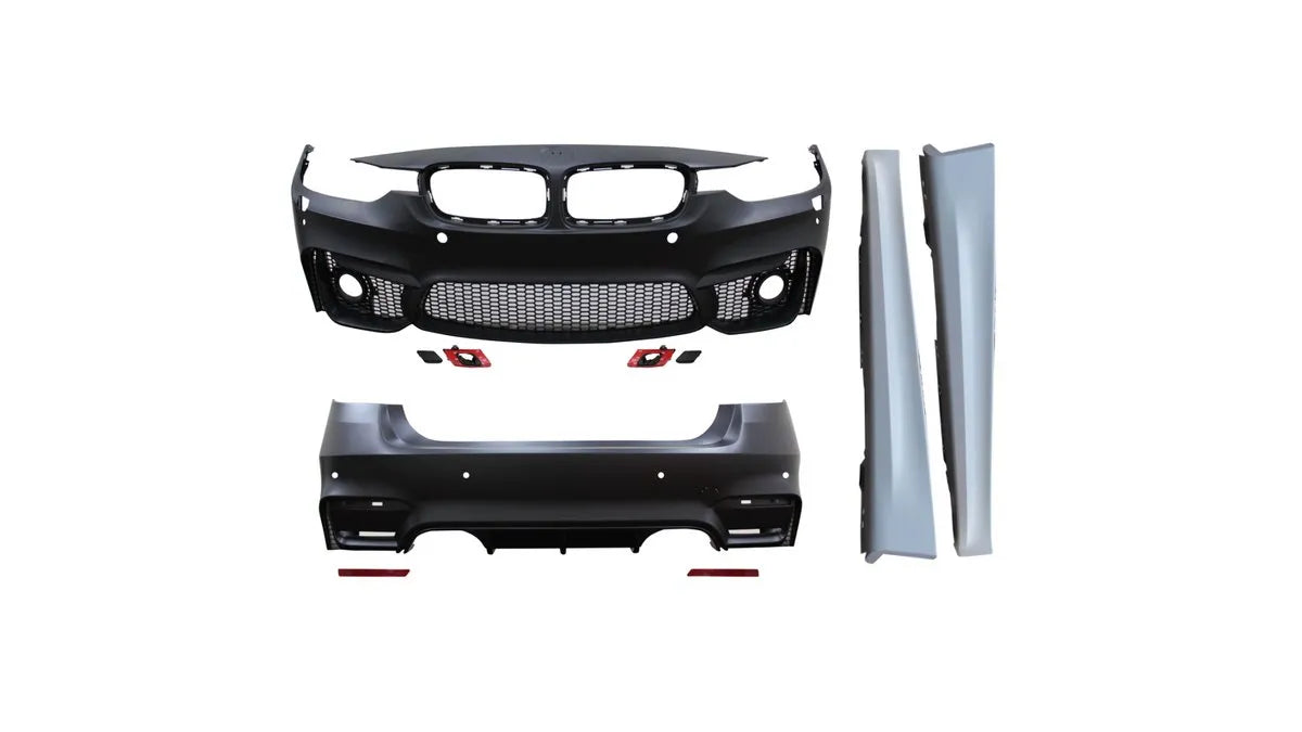 Bodykit exterior BMW Seria 3 F30, pachet tuning sport bara fata/spate, praguri laterale compatibil 2 - AM-BDKBM0167