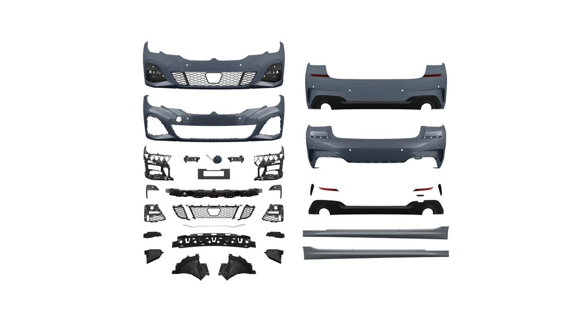 Bodykit exterior BMW Seria 3 G20, pachet tuning sport bara fata/spate si praguri - AM-BDKBM0093