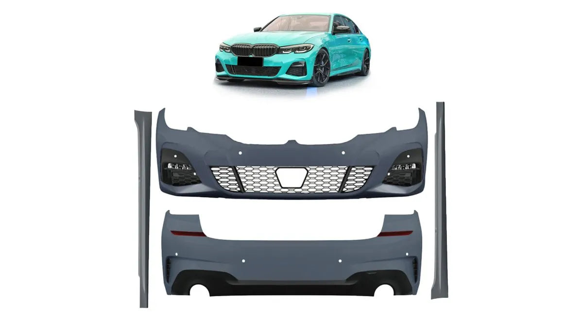 Bodykit exterior BMW Seria 3 G20, pachet tuning sport bara fata/spate si praguri - AM-BDKBM0093