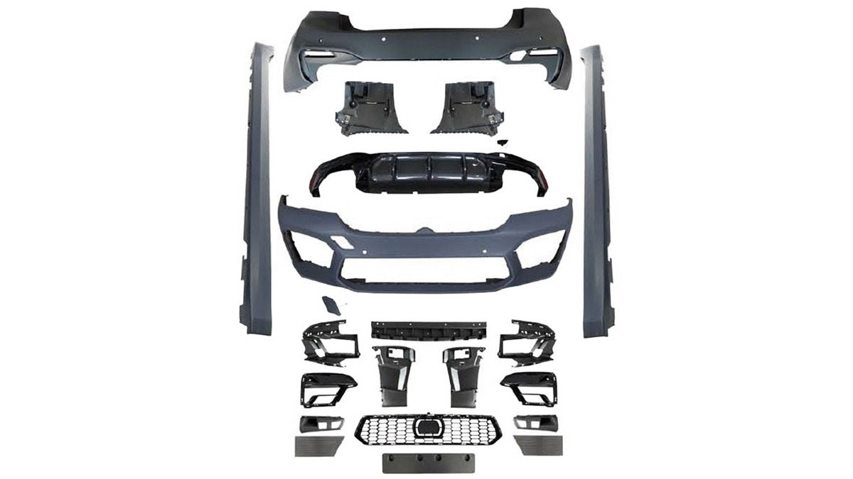 Bodykit exterior BMW Seria 5 G30 Facelift, pachet tuning sport complet pentru bara fata, bara spate, - AM-BDKBM0025