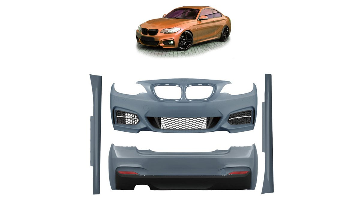 Bodykit tuning exterior BMW Seria 2 F22 F23, pachet complet bara fata, bara spate, praguri - AM-BDKBM0075