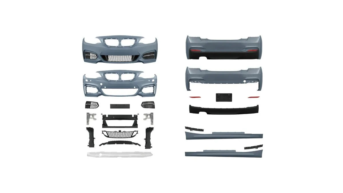 Bodykit tuning exterior BMW Seria 2 F22 F23, pachet complet bara fata, bara spate, praguri - AM-BDKBM0075