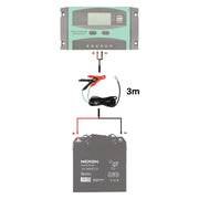 Cablu alimentare baterie-PWM NEXON clemă crocodil 3m